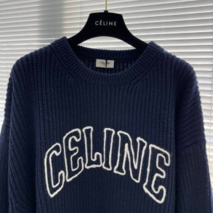 Celine's Iconic Letter Logo Embroidery Sweatshirt