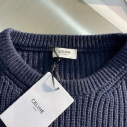 Celine's Iconic Letter Logo Embroidery Sweatshirt