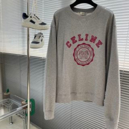 Celine Micro Patch Crew Neck Sweatshirt