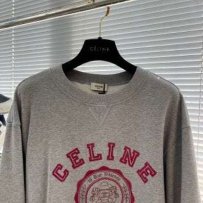 Celine Micro Patch Crew Neck Sweatshirt