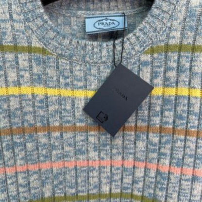 Prada Striped Wool Pullover Sweatshirt