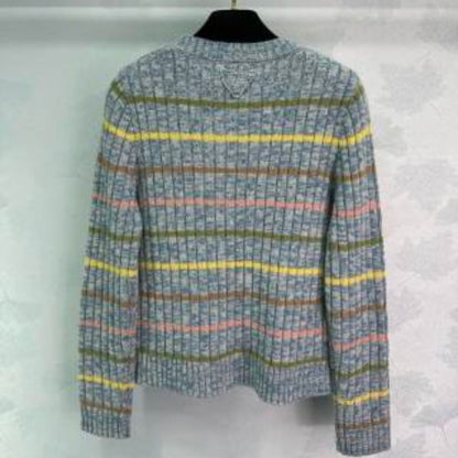 Prada Striped Wool Pullover Sweatshirt