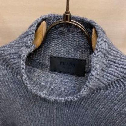 Prada Loose Turtleneck Wool Blended Sweatshirt