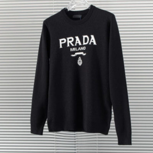 Prada Soft Wool Round-Neck Sweatshirt