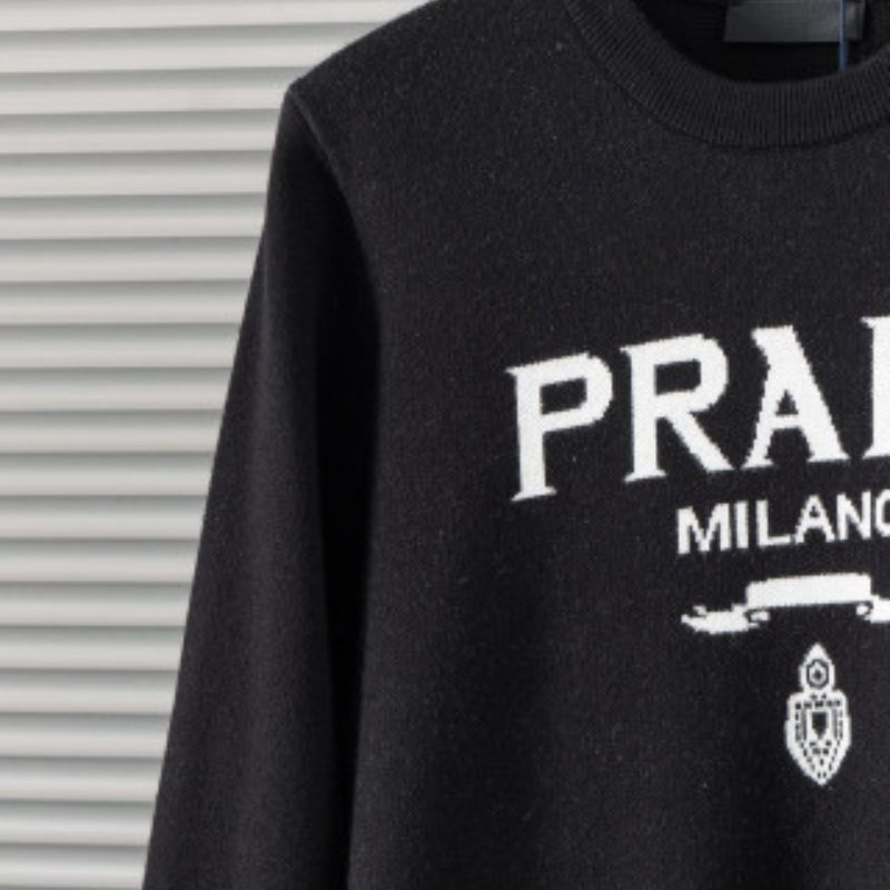 Prada Soft Wool Round-Neck Sweatshirt