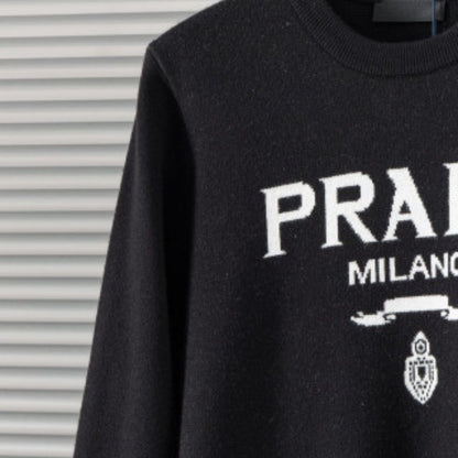 Prada Soft Wool Round-Neck Sweatshirt