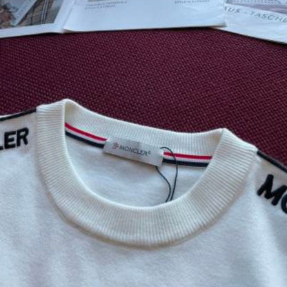 Moncler Haute Couture Urban Style Round-Neck Knit Sweatshirt