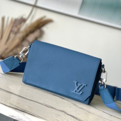 LV Blue Takeoff Small Messenger Bag