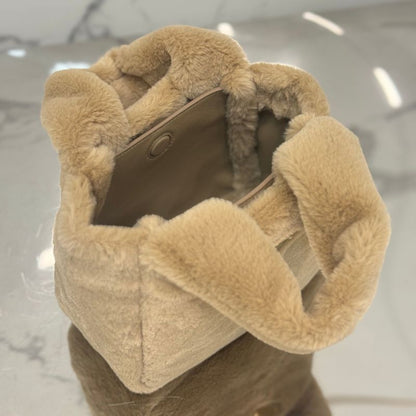Prada Shearling Mini Hand Bag