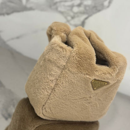 Prada Shearling Mini Hand Bag