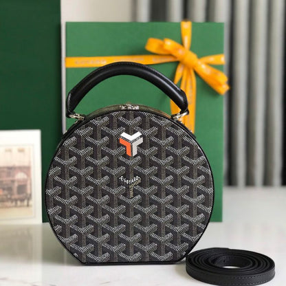 Goyard Black Alto Hatbox Trunk Bag