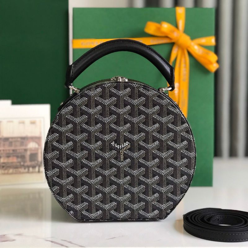 Goyard Black Alto Hatbox Trunk Bag