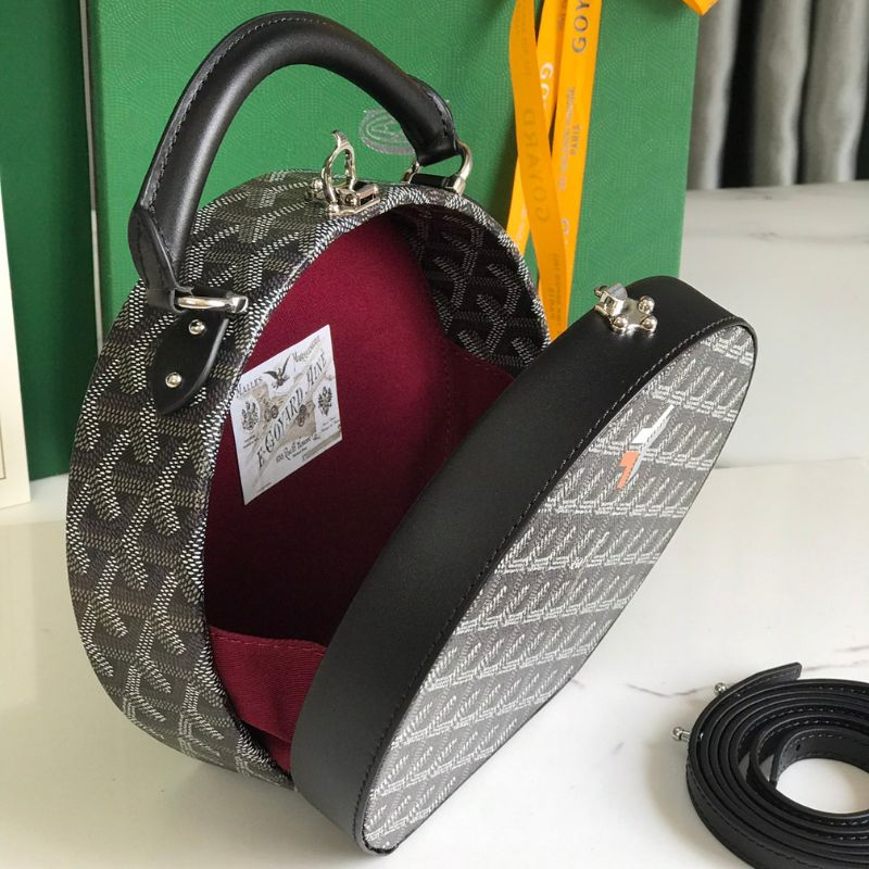 Goyard Black Alto Hatbox Trunk Bag