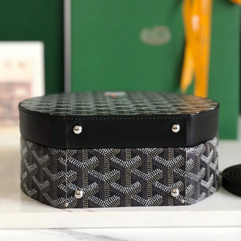 Goyard Black Alto Hatbox Trunk Bag