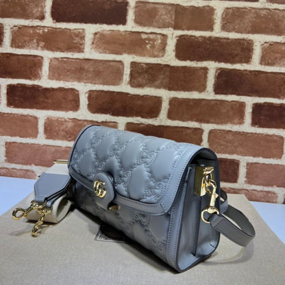Gucci Grey Matelasse Small Shoulder Bag