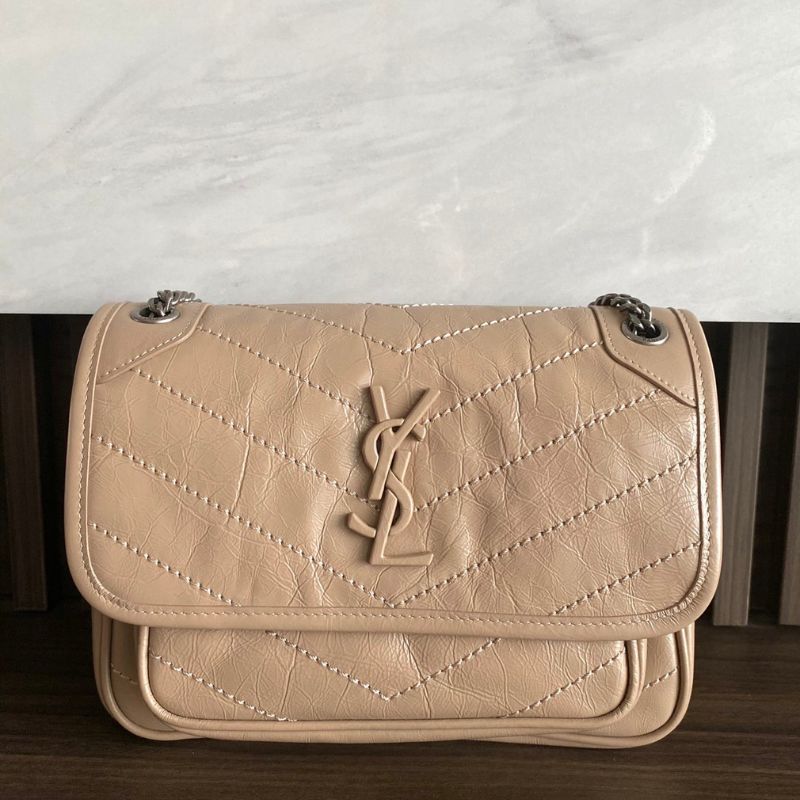 YSL Crinkled Calfskin Matelasse Bag