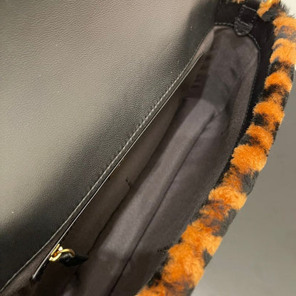 Fendi FF Shearling Baguette Bag