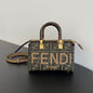 Fendi Brown By The Way Mini Ff Leather Shoulder Bag