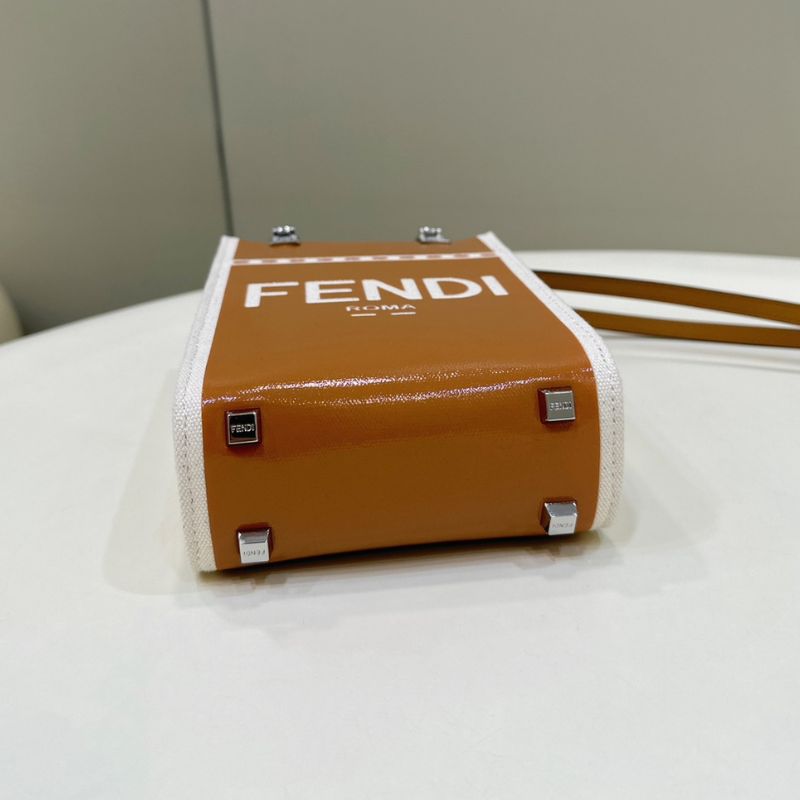 Fendi Sunshine Mini Brown Tote Bag
