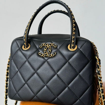 Chanel Caviar Quilted Top Handle Bag