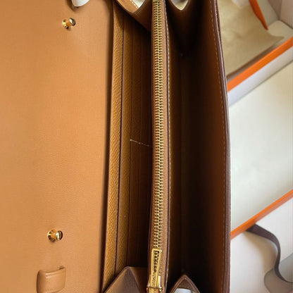 Hermes Constance Long To Go Wallet Gold