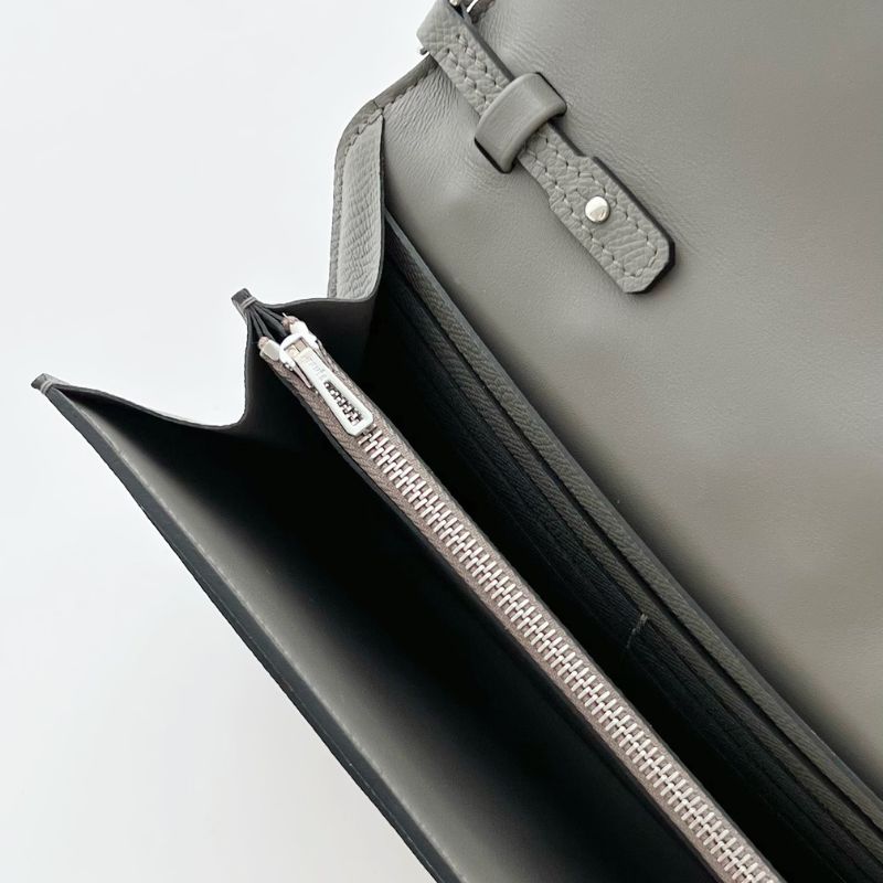 Hermes Constance To Go Wallet In Gris Meyer