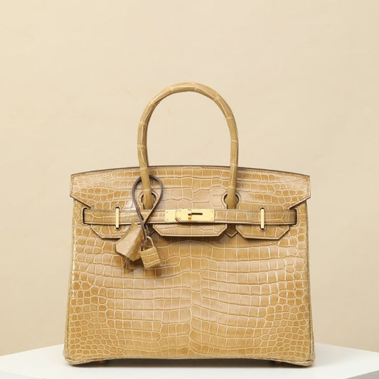 Hermes Poussiere Matte Alligator Palladium Finish Birkin Bag