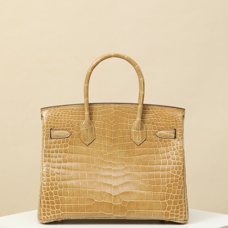 Hermes Poussiere Matte Alligator Palladium Finish Birkin Bag