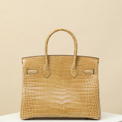 Hermes Poussiere Matte Alligator Palladium Finish Birkin Bag