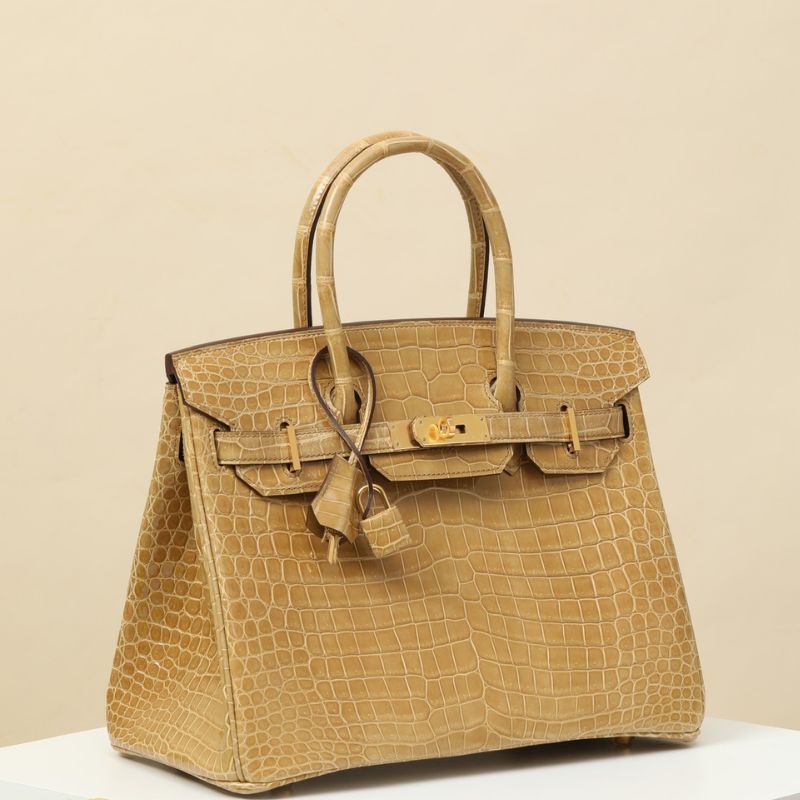 Hermes Poussiere Matte Alligator Palladium Finish Birkin Bag