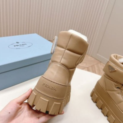 Prada Retro Thick-Soled Snow Boots