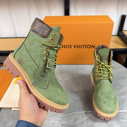 LV x Timberland Monogram-Embossed Ankle Boots