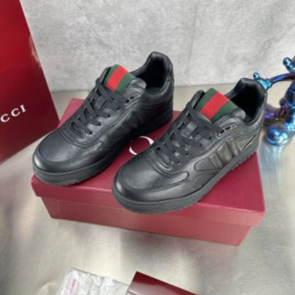 Re-Web Webbing-Trimmed Leather Sneakers