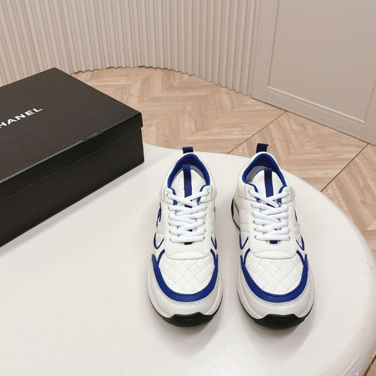 Chanel CC Sneaker Blue Yellow Nappa Leather