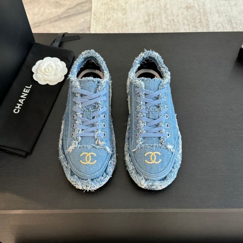 Chanel Xiaoxiang Embroidered Tassel Canvas Shoes