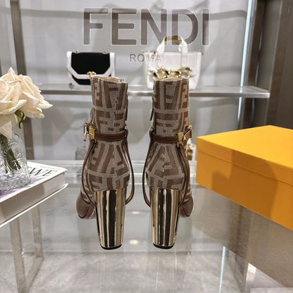 Fendi Delfina Leather High heeled Boots