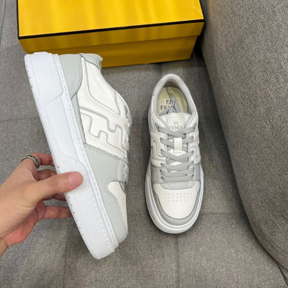 Fendi Flow Gray leather Low-Tops Shoes