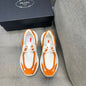 Prada America's Cup Leather Orange White Sneakers