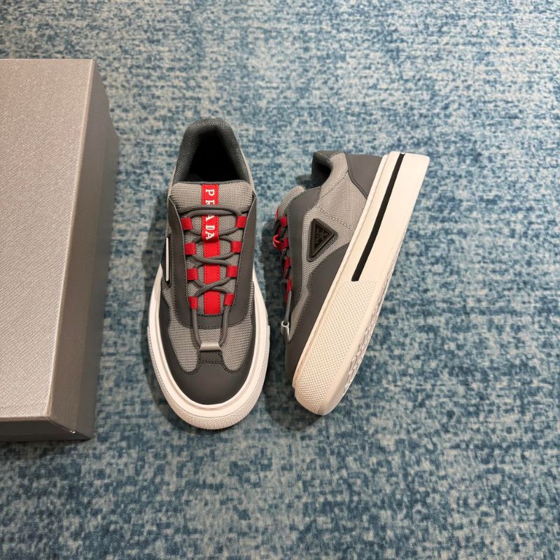 Prada Bold Lace-up Trainer Shoes