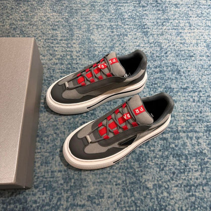 Prada Bold Lace-up Trainer Shoes