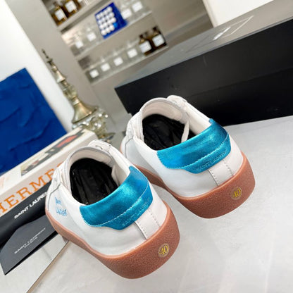YSL Leather Brooklyn Embroidered Logo Sneakers