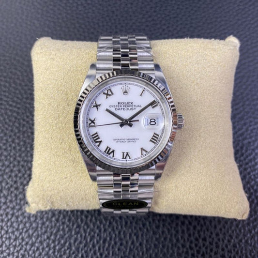 Rolex Datejust 36 White Roman Dial Jubilee Watch