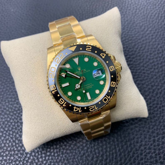 Rolex GMT-Master II Yellow Gold Green Dial