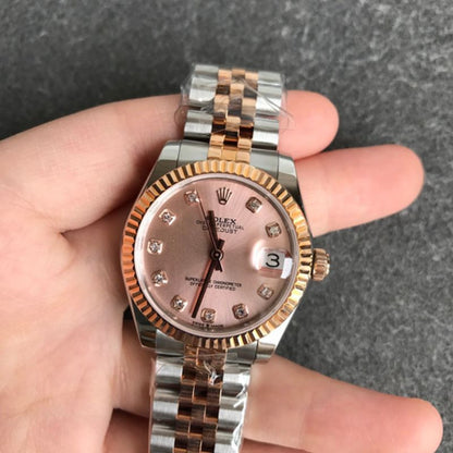 Rolex Datejust Pink Diamond Dial Watch