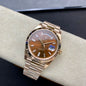 Rolex Day-Date 40 Rose Gold Chocolate Baguette Dial