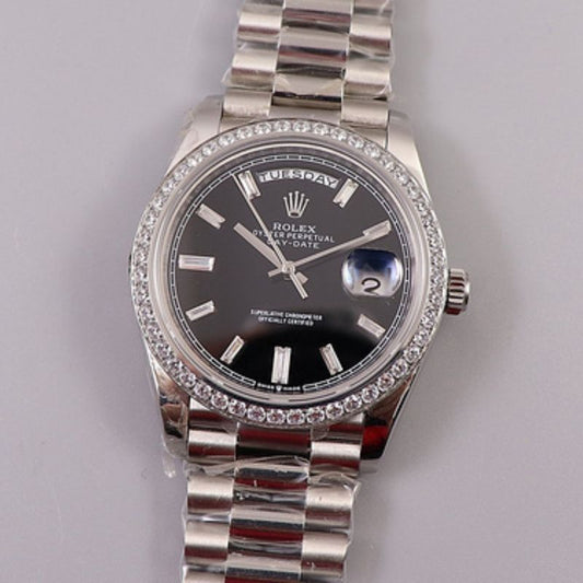 Rolex Day-Date 40 Diamond Bezel Dial Watch