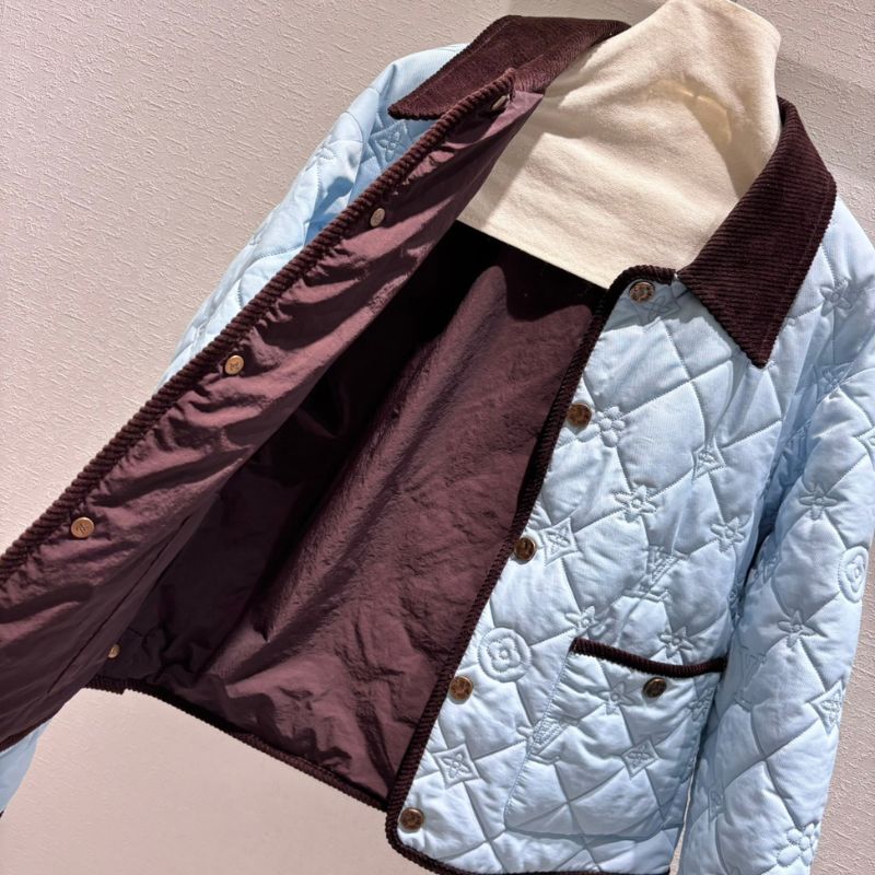 Louis Donkey Cream Blue Quilted Jacket