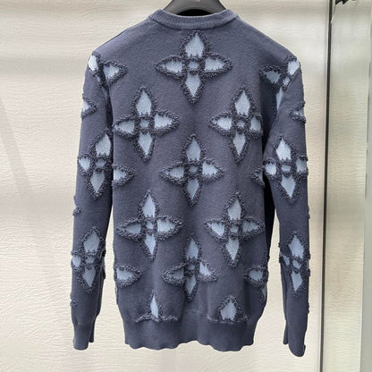 LV Clover Embellished Knitted Sweatshirt
