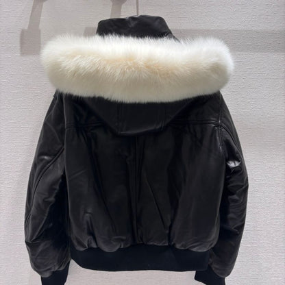 Chanel Ski Series Sheepskin Down Fox Fur Hood Jacket