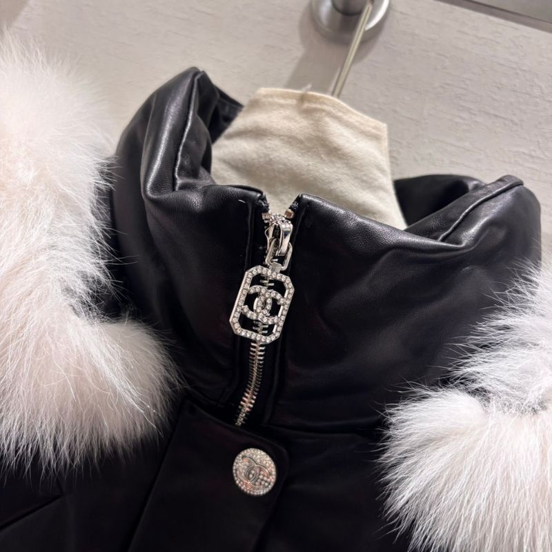 Chanel Ski Series Sheepskin Down Fox Fur Hood Jacket